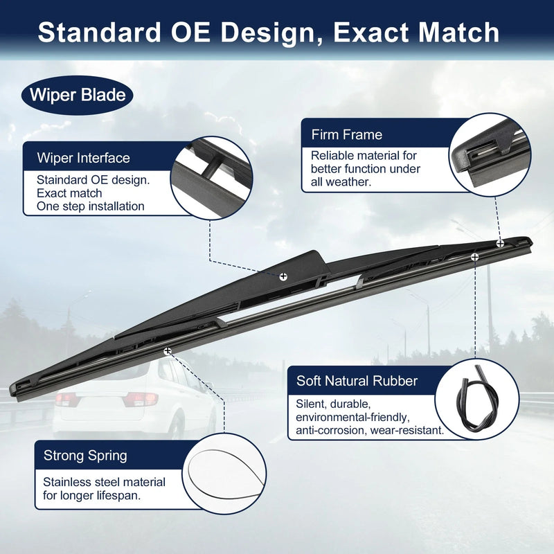 Ford Expedition, Lincoln Navigator Rear Windshield Wiper Blade Arm Set