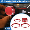 Subaru Forester (2019-2023) Red 4 x AC Climate Control Knob Rings