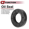 Rotary Shaft Seal Nitrile 70D Rubber 25x47x10mm Black 5 pcs