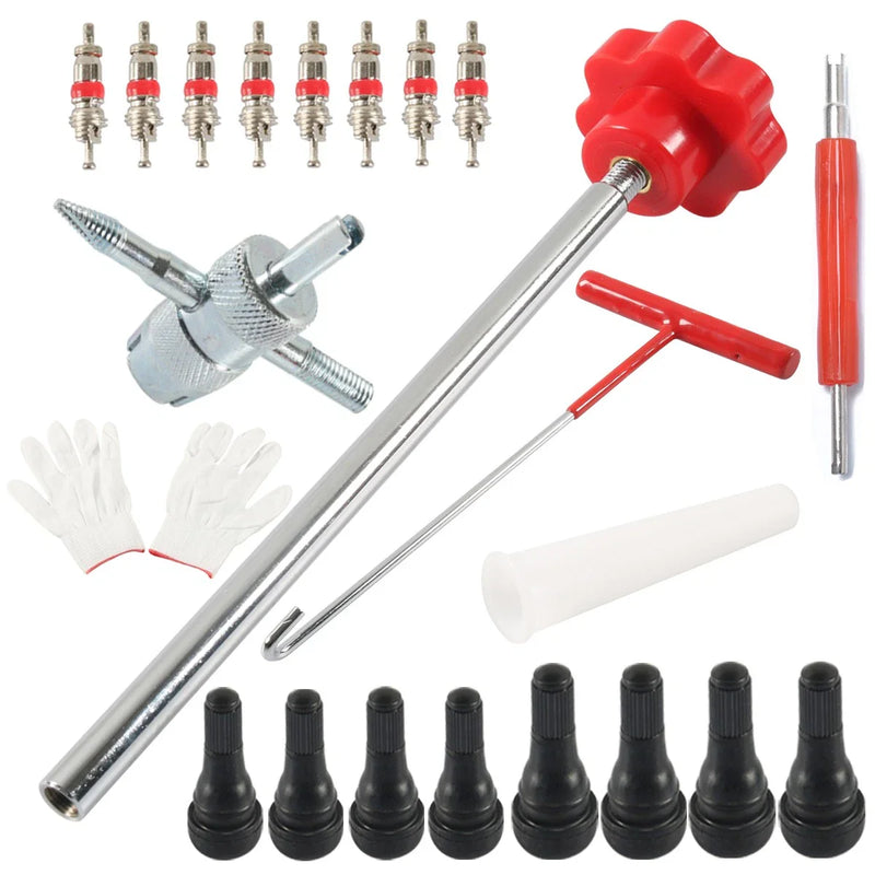 Cars Tire Valve Core Tool Kit - Quick Change with Red Handle