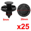 Nissan 25 Plastic Rivets Retainer Clips 8mm