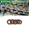 Oil Seal 25x40x8mm 5 Pcs FKM Rubber High Pressure Brown