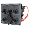 Marine Switch Panel 5 Gang with Dual USB Port & LED Indicators, Water Resistant