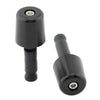 Universal Motorcycle 1.5" Black Handlebar Grips & End Caps