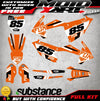 KTM SX 85 GLOW STYLE Sticker Kit Custom Decals (2018-2022)