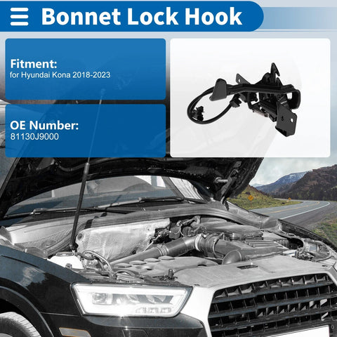 Hyundai Kona (2018-2023) 1 x Quality Replacement Hood Latch Assembly