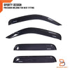 Toyota Hilux Dual Cab (1998-2004) Black Slim Weathershields Door Visors