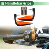 Motorcycle Aluminum Orange Throttle & Bar Hand Grips Cover Kit