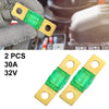 Automotive Marine Audio Video System Green 2pcs 30A 32V Bolt on AMI Fuse