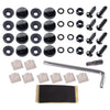 Car Fasteners Black License Plate Screws  Stainless Steel Bolts Caps