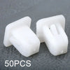 Fender Bumper Door Trim 50pcs White Car Clips Square Fasteners Retainer