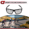 Motorcycle Riding Goggles Silver Tone Lens Black Frame Tri-acetel Cellulose