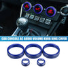 Subaru BRZ GR86 2022 Blue AC Audio Volume Knob Cover Set of 5