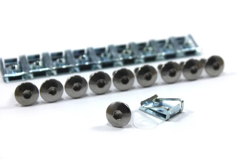 Tornillos m5 5mm & Tuercas rápidas inox x10 para Moto Carenado