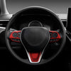 Toyota Corolla 3 x Red Inner Steering Wheel Strip Covers (2019-2021)