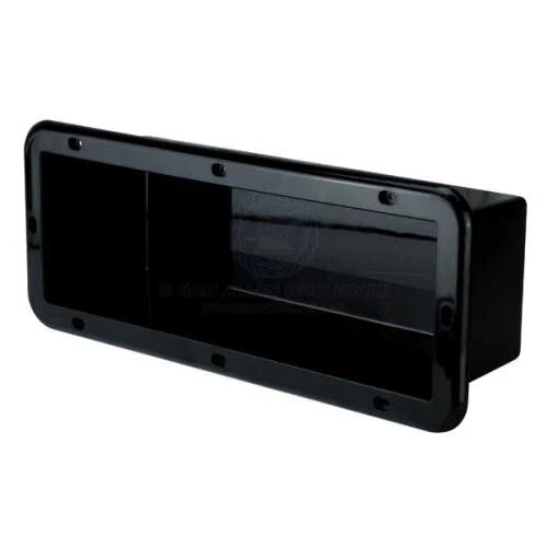 Boat Side Pocket Holder Rectangular Can-SB Horizontal Flush Mount Black