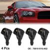 Honda Civic CR-V 4 x Black ABS Front Windshield Wiper Jet Nozzles (2001-2023)