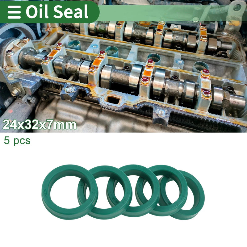 Automotive Oil Seal 24x32x7mm Rotary Shaft Seal TPU 5 Pcs
