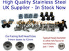 Honda CBR 600F Complete Stainless Steel Fairing Bolts Screen