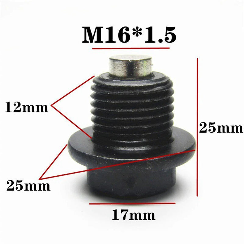 Citroen R19, Peugeot, Renault Megane, Twingo Oil Pan Drain Plug Bolt w/O-Ring