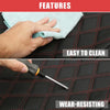 Dodge Ram Black Red Rear Seat Covers 3 Pcs