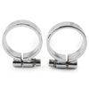 Harley XL Ironhead Sportster 1000 Chrome Exhaust Port Clamps (1957-1985)