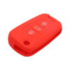 Hyundai I30 Red Silicone 3 x Button Car Remote Key Cover (2010-2016)