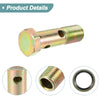 Motorcycle 2 x M14x1.5 55mm Hollow Bolt Screw with Washer