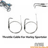 Harley Sportster XL883 XL1200 Stainless Throttle Cable Wires (1996-2015)