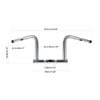 Harley Dyna FXDB, Fat Bob FXDF 12" Chrome Rise Handlebar (2006-2017)