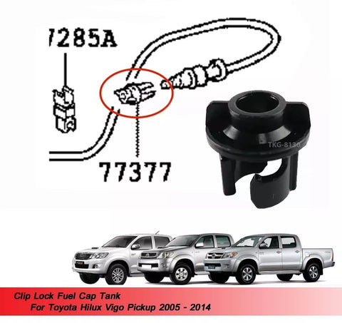 Toyota Hilux MK6 MK7 2 x Clip Lock Fuel Caps (2005-2014)