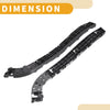 Honda CR-V (2007-2011) Black Rear Bumper Support Bracket 1 Pair