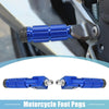 Make Model 1 Pair 8mm Aluminum Alloy Rearset Fold Footrest Footpeg Blue
