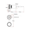 Power Socket Dual USB-A Flush Mount Black Waterproof Cover 12V/24V