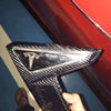 Tesla Model S Carbon Fiber Side Fender Turn Signal Marker Lamp Cover Trim