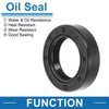 Make Oil Seal 25x40x10mm Rotary Shaft Seal Nitrile Rubber Black 5 Pcs