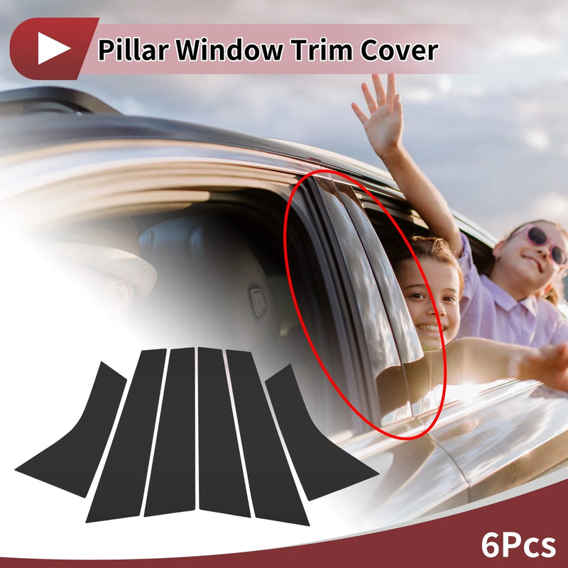 Volvo V40 2013-2019 Black Door Pillar Window Trim (Front & Rear, Left & Right)