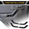 Jeep Wrangler JK Front Rear Door Handle Panel Bezel Cover Trims (2007-2018)