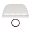Universal Car Decor Trim White Air Flow Intake Hood Scoop Vent Cover