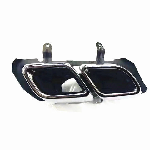 Cadillac CT4 2 x Silver Rear Tail Exhaust Muffler Tips (2020-2021)