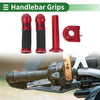 Motorcycle Hand Grips Cover Handlebar End Grips Side Oval Groove Pattern