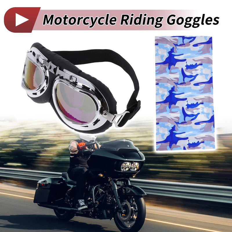 Motorcycle Goggles / 1 x Motorcycle Riding Goggles Multicolour Lens Black Frame