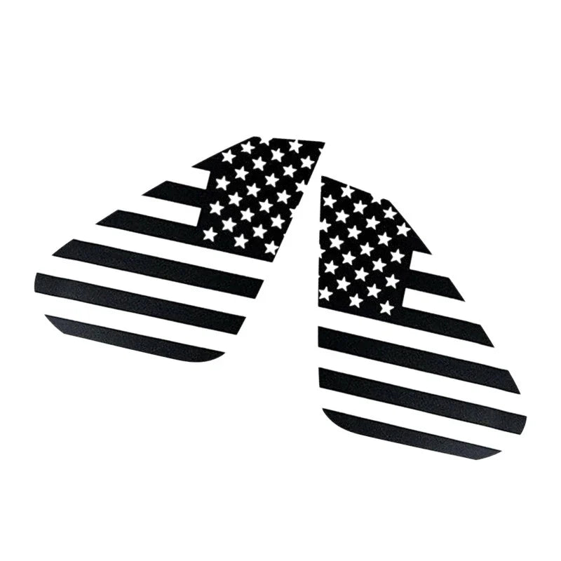 Toyota RAV4 2 x Black Rear Window Flag Stickers (2019-2021)