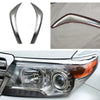 Toyota Land Cruiser LC200 Chrome Front Headlight Eyelid Covers (2012-2015)