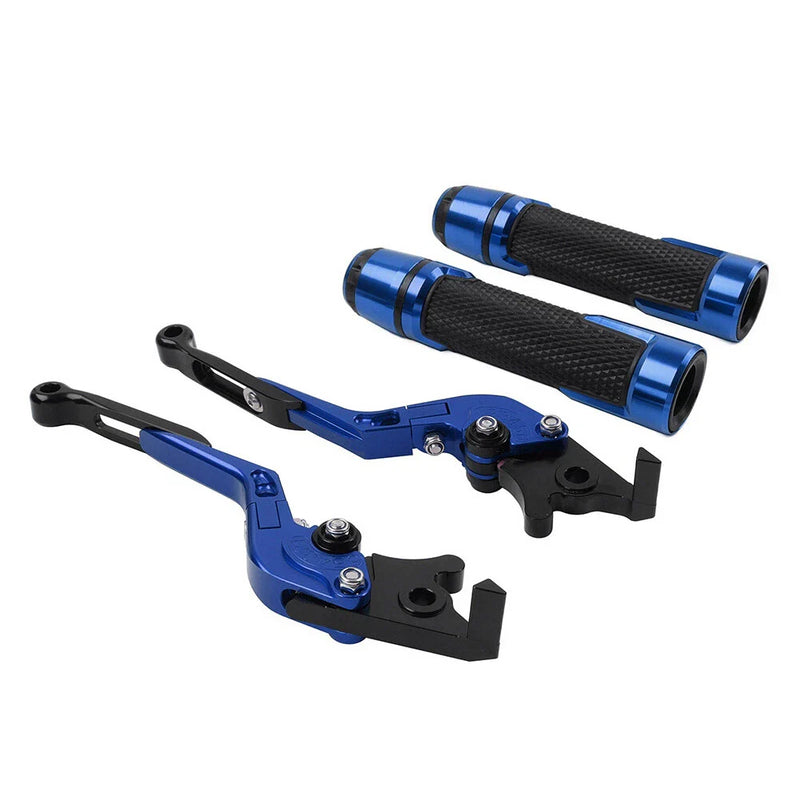 Ducati Panigale Blue Extendable Brake Clutch Lever Grip Set (2014-2019)