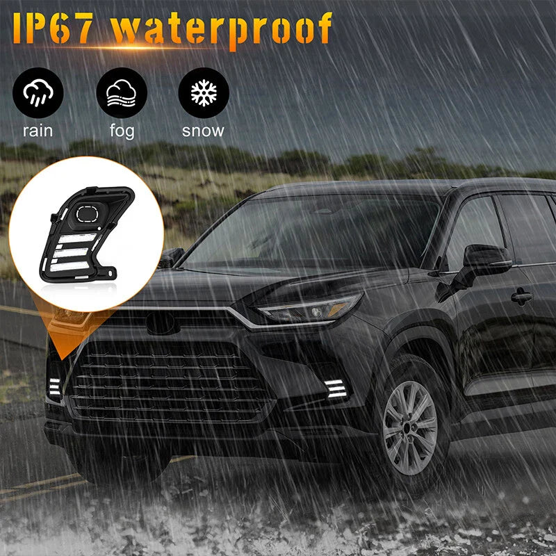 Toyota Grand Highlander Front Bumper Fog Light Turn Signal LED DRL (2024-2025)