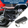 Motorcycle Muffler Heat Guard / 145x62mm / with Clamp Black