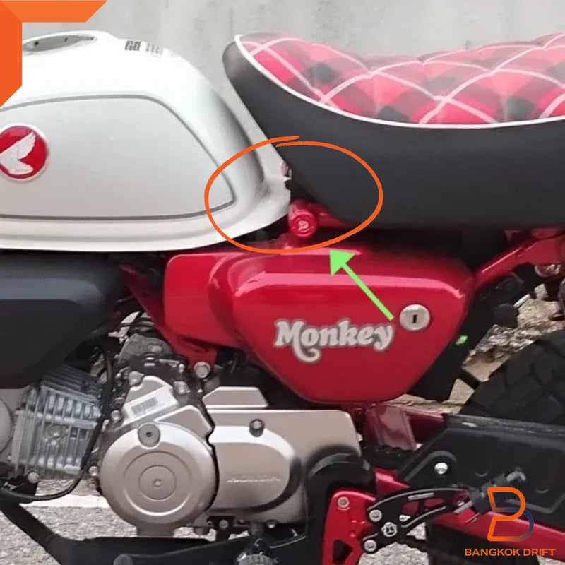 Honda Monkey 125 Z125 CNC Aluminium Red Side Frame Cap (2018-2024)