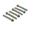Motorcycle Bike 6pcs M8x60mm Titanium Torx Head Flange Screws