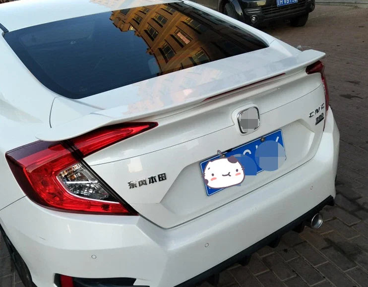 Honda Civic 4DR Sedan RS Pearl White Spoiler Wing (2016-2021)
